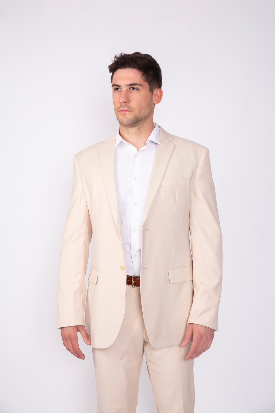 Traje Slim Fit Dos Piezas Beige