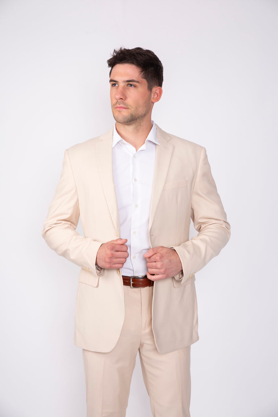 Traje Slim Fit Dos Piezas Beige