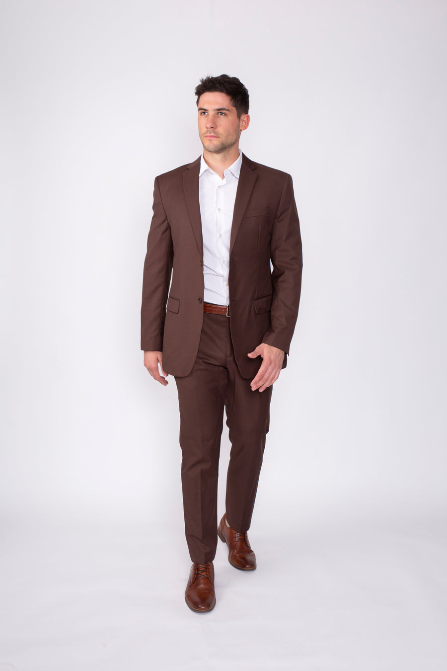 Traje Slim Fit Dos Piezas Café