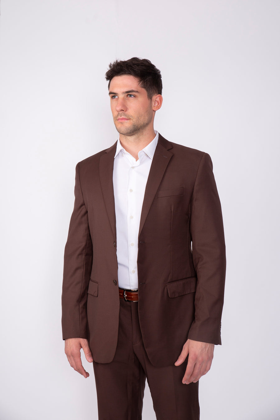 Traje Slim Fit Dos Piezas Café